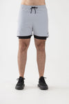 2 in 1 Shorts (Light Gray)